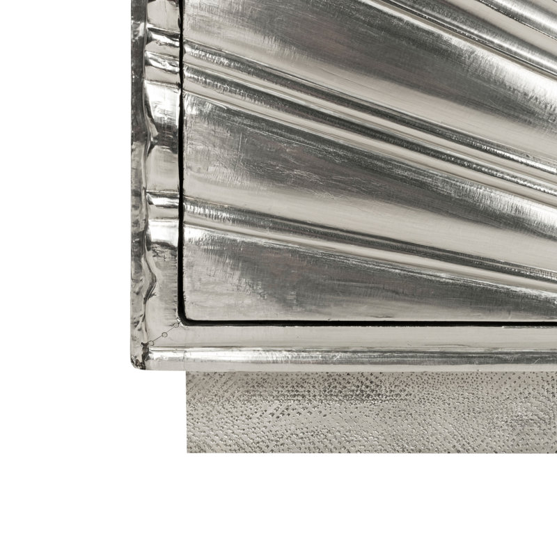 Sylas Silver Sunburst 60'' Wood and Metal Sideboard