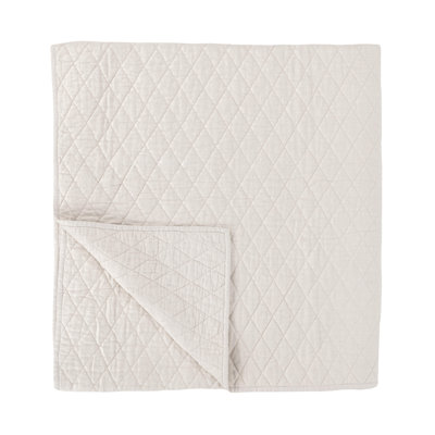 Lana 100% Cotton Queen Quilt in Ivory
