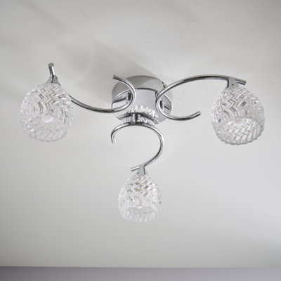 Minden Glass Semi Flush Mount