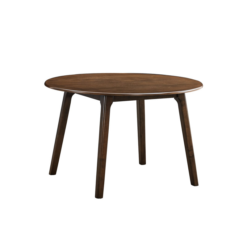 Table de salle à manger élégante en noyer - ronde spacieuse et fonctionnelle de 48 po x 30 po au fini noyer
