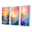 «Bold Pastel Sunset», 3 pièces sur toile-1656044344-1656044346