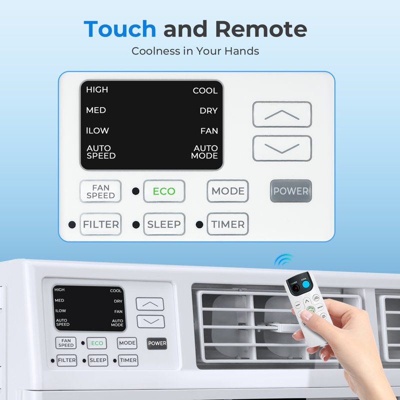 12000Btu Silent And Efficient Window Air Conditioner - Fast Cooling, Remote Control, Doe/Ul/Csa