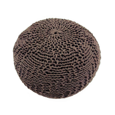 Charming Hand-Knitted Pouf For Versatile Home Decor And Comfort