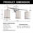 17 In. 3-Light Chrome Vanity Light With Frosted Glass Shades, Modern Bathroom Wall Sconce For Vanity, Mirror
