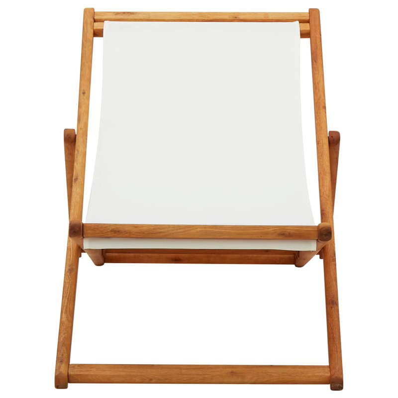 Chaise longue inclinable Alerah, Blanc