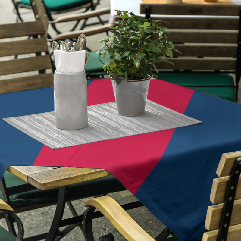 Nappe mélange de coton à rayures Mississippi Rebellion, Bleu marine / rouge / bleu marine