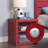 Red Finish Nightstand W/USB-1506462650