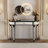47" Half-Moon Mirrored Console Table With Glass And Drawer-1034510125