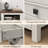 Valera 18"W Nightstand with Charging Station, Farmhouse End Table with 2 Drawers & Open Storage-468169526-468169528