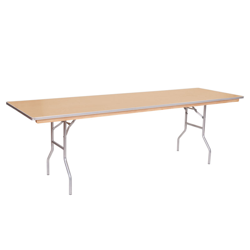 WFT Rectangular Banquet Table, Metal Edge, 30" H x 96" W x 42" D