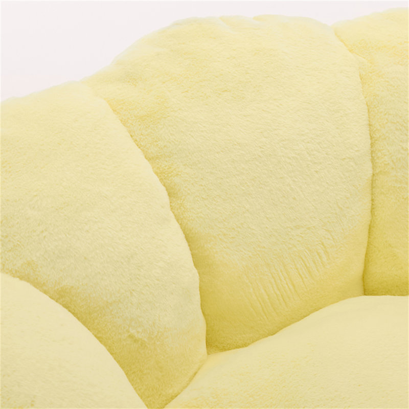 Canapé à compression pour adultes avec anneau à tirer Lotus, Jaune
