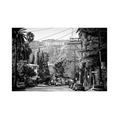 Black California Series - Los Angeles Downtown I - Wrapped Canvas Print