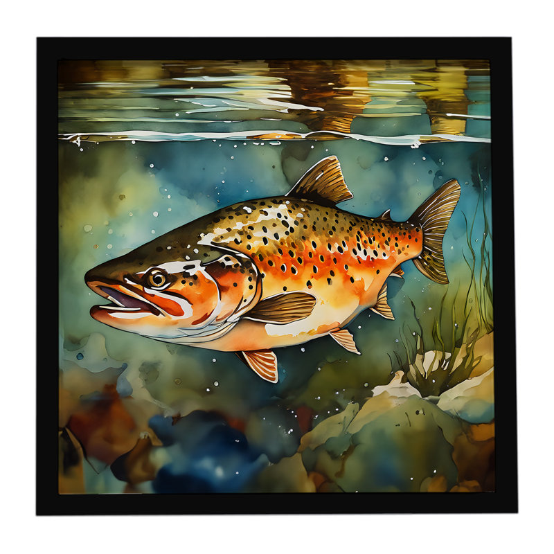 «Brown Trout», impression sur métal encadrée