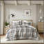 Ensemble de housse de couette à carreaux simple / simple TG