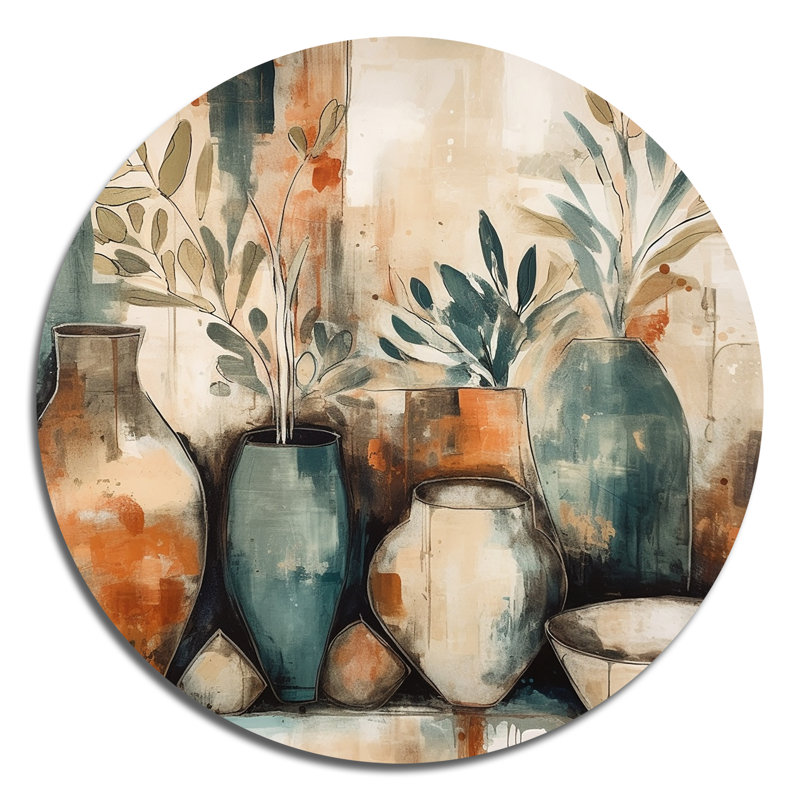 Geissler - Art géométrique rond en métal, H 16 po x l 16 po