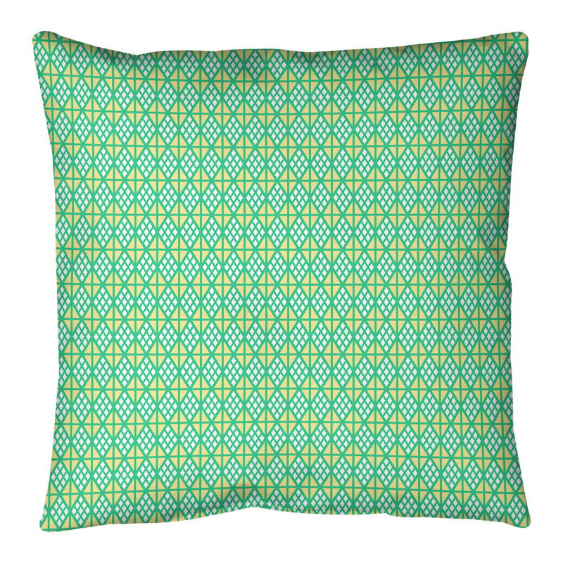 Coussin de sol Katelyn Elizabeth, 36 po x 36 po, Vert/jaune
