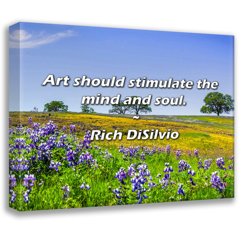 Rich DiSilvio Citation: L'art devrait stimuler l'esprit et l'esprit., H 15 po x l 18 po