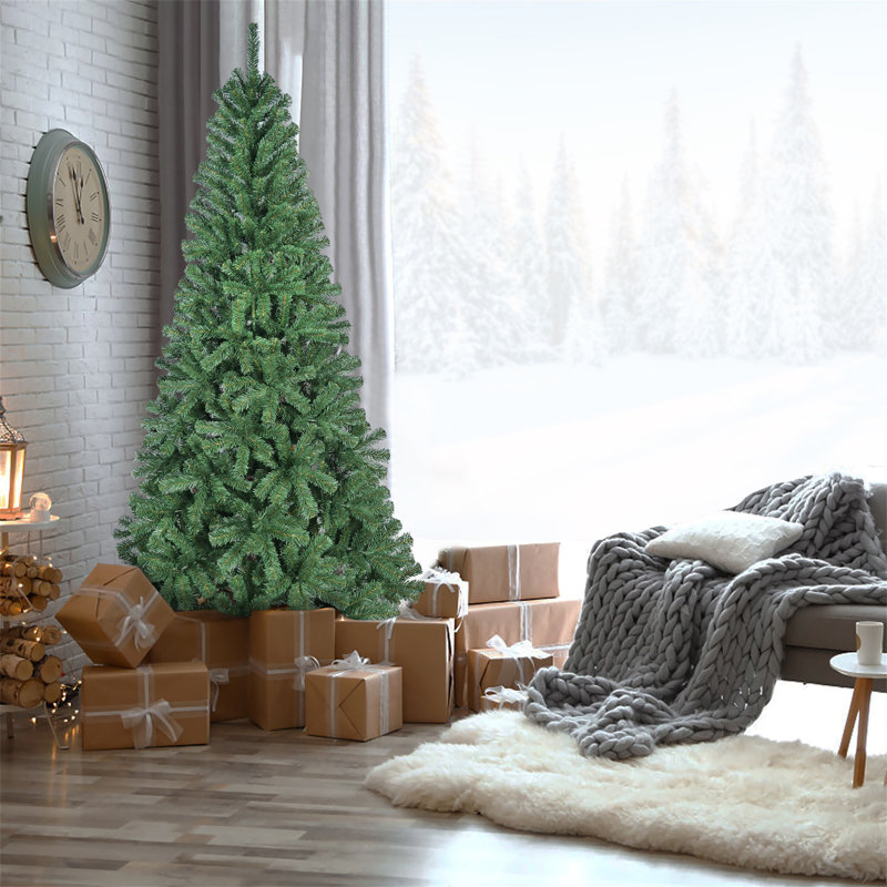 Arbre de Noël artificiel 8 pi avec 1136 pointes en PVC, H 8 pi