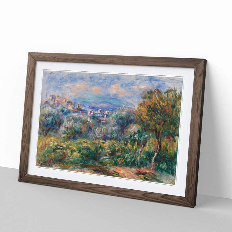 Landscape Vol.4 by Pierre-Auguste Renoir - Picture Frame Painting, 36cm H x 48cm W x 2cm D, Walnut Framed
