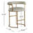 Mack 23.5" Counter Height Stool - White
