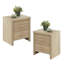 48cm W Manufactured Wood Bedside Table