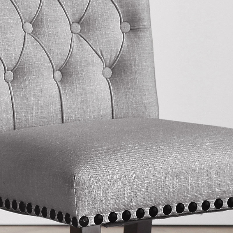 Chaises de salle à manger rembourrées Fatima, Gris, Set of 4