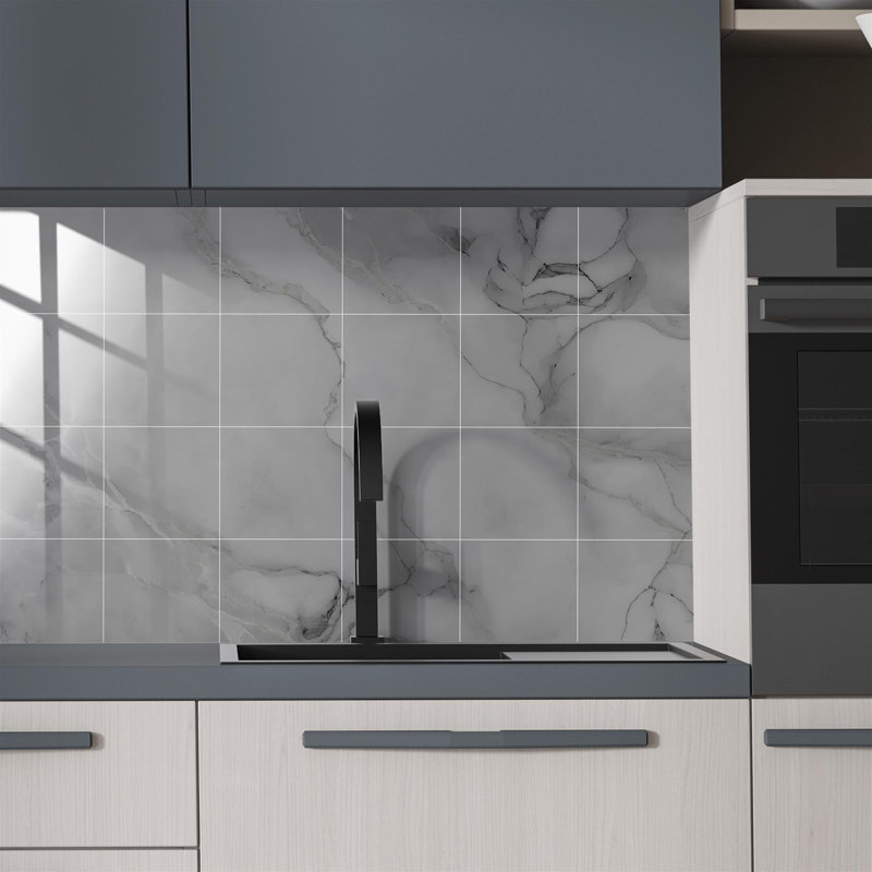 Caity 38.71cm W x 38.71cm L Vinyl Peel and Stick Mosaic Tile