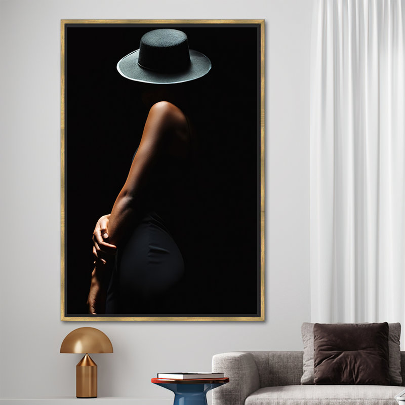 Art sur toile de style bohème avec silhouette de femme moderne - cadeau idéal pour maman, H 37 po x l 26 po