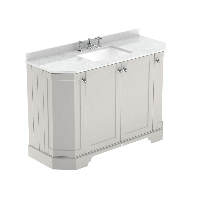 Old London 1200mm Free-standing Single Vanity, White, Timeless Sand