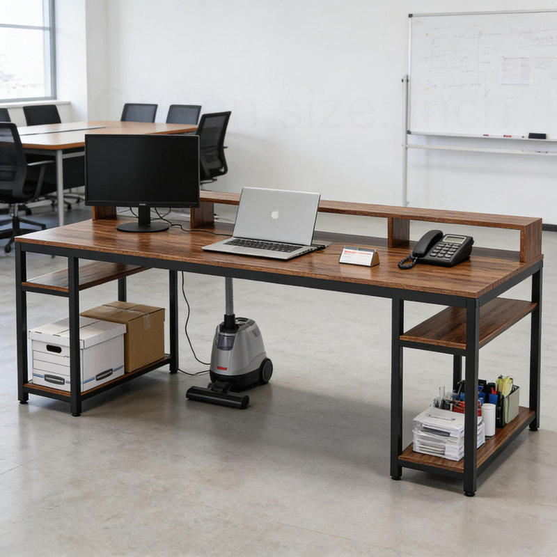 Bureau d'ordinateur pour deux personnes