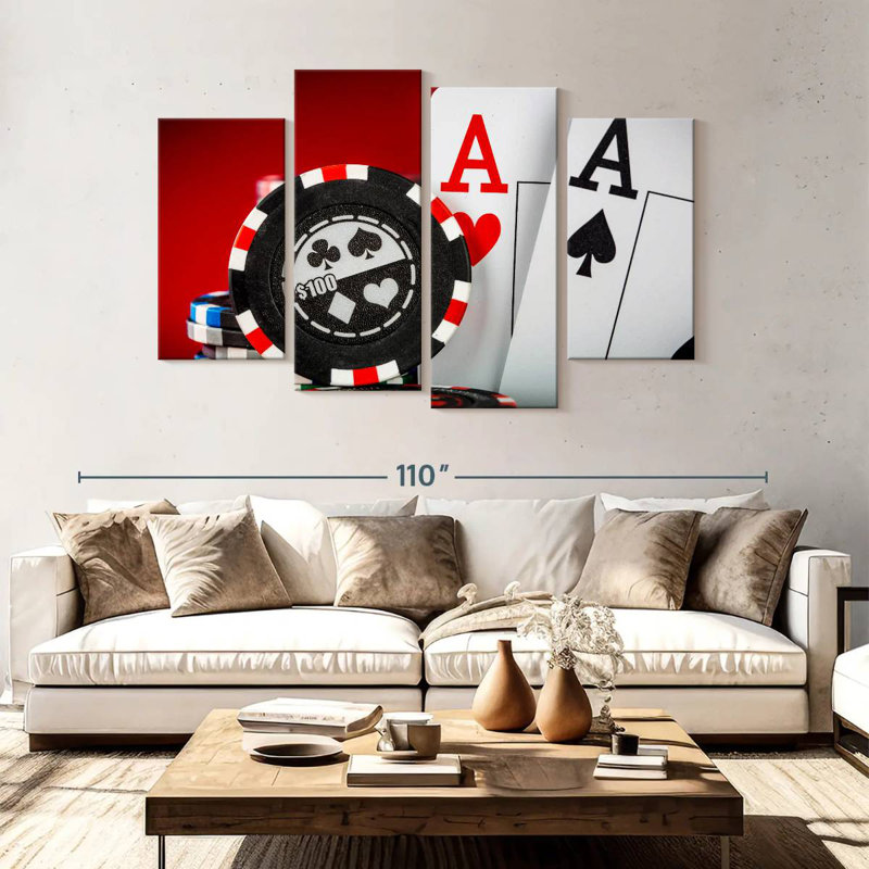 Senne Chips And Aces, 54" H x 84" W