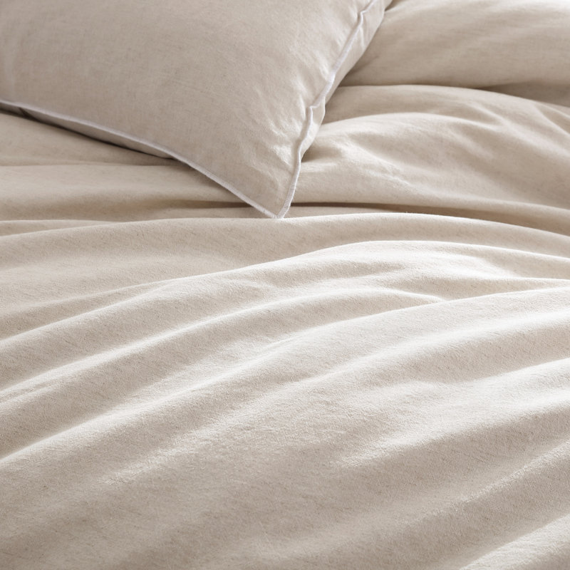 DKNY Pure Washed Linen Duvet Set, King Duvet Cover + 2 King Shams, Linen