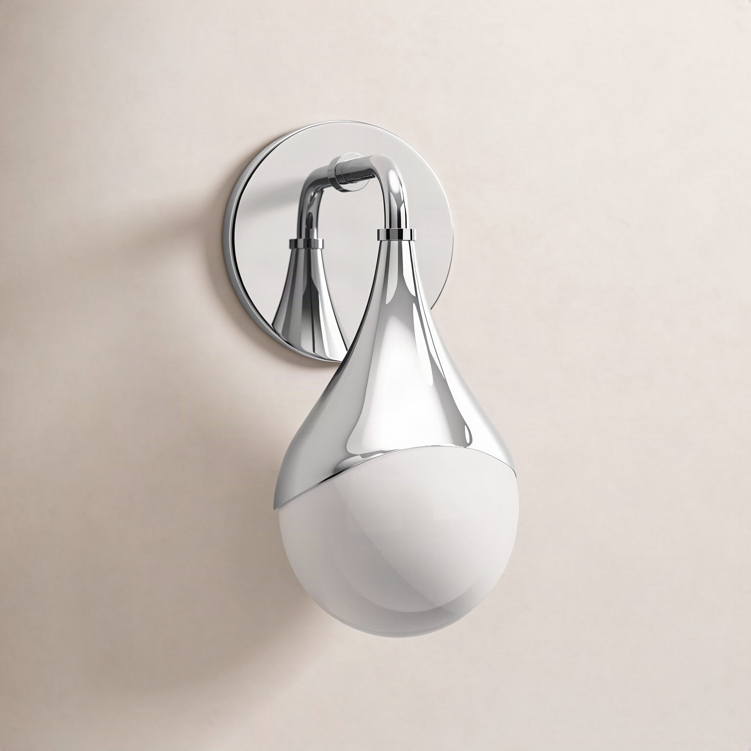Algiers Single Light Dimmable Bath Sconce, Polished Nickel
