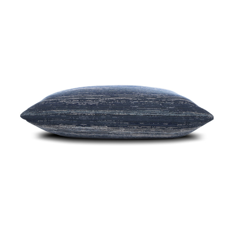 Textured Throw Square Outdoor Pillow Cover & Insert by Elaine Smith, 22"H x 22"W, Indigo