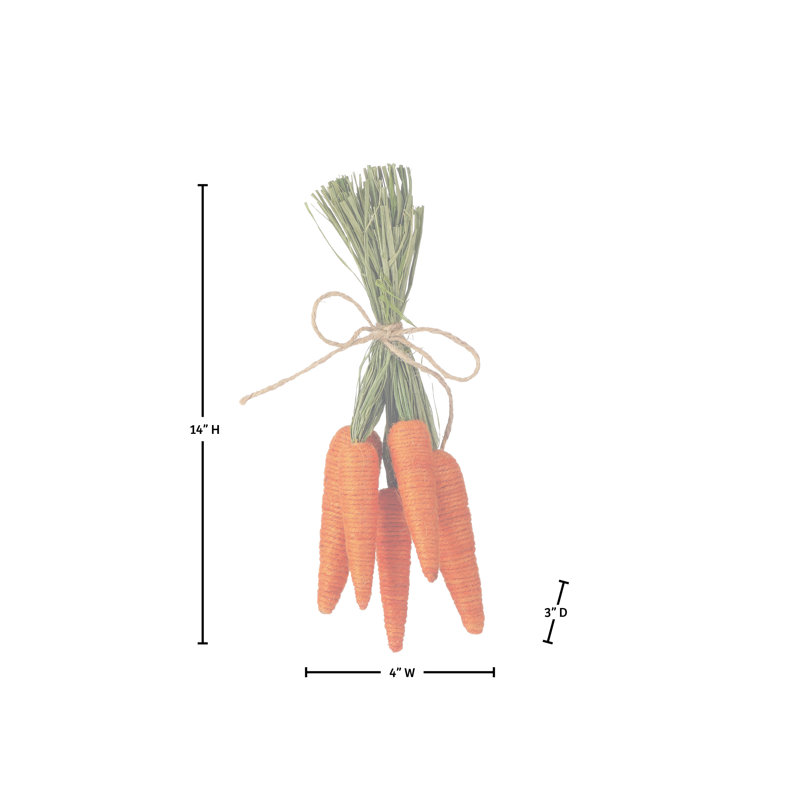 Bouquet de carottes 14 "en jute