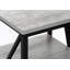 Table d'appoint, côté, bout, table de chevet, lampe, stratifié gris, métal noir, contemporain, moderne-1559285414