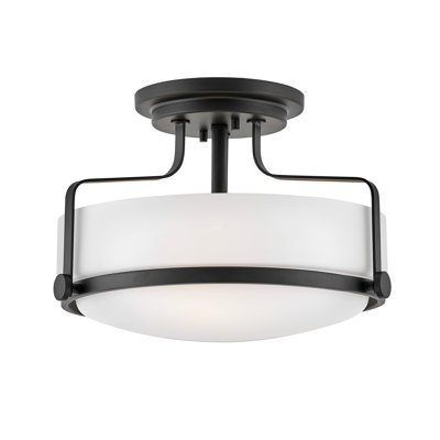 Plafonnier rétro semi-encastré 3 lumières Harper 14,5 po Harper
