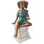 Bridgette with Bird Little Girl Garden Statue