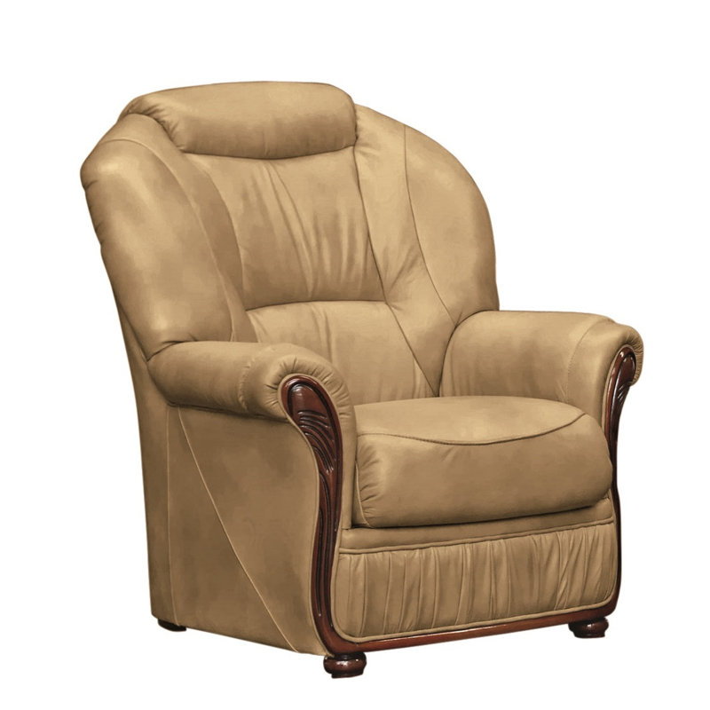 Kirwin Leather Armchair, Aged Nut