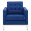 Fauteuil capitonné en cuir végétalien Loft-2015567501