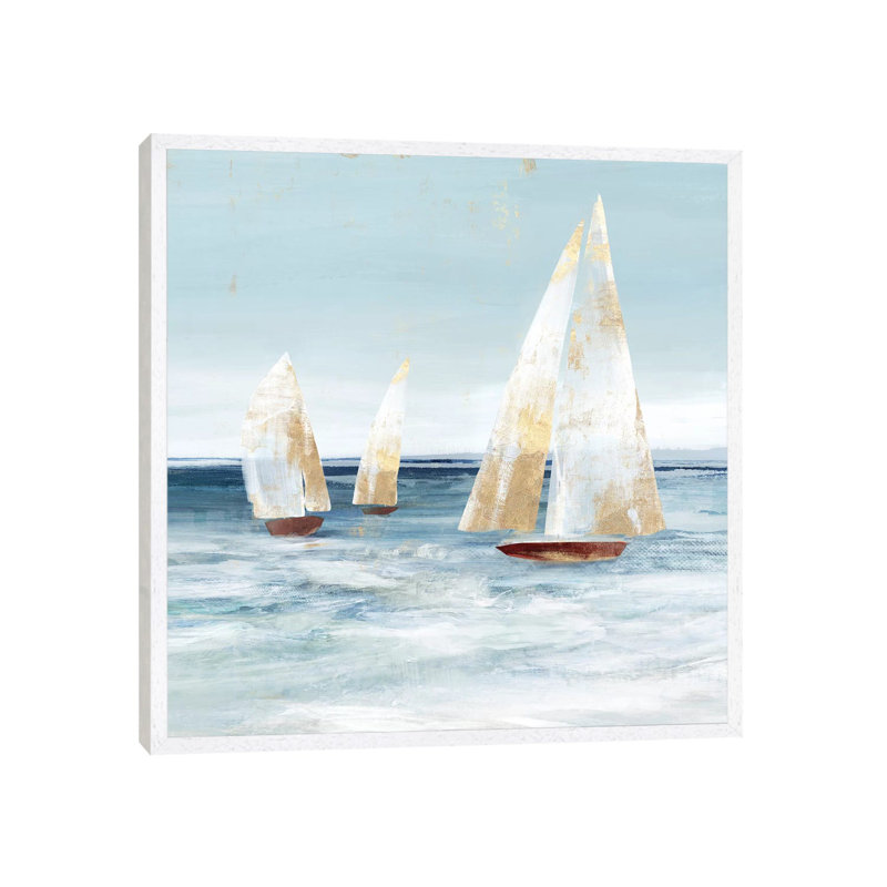 Mainsail by Isabelle Z - Painting on Canvas, White Framed, 66.04 cm H x 66.04 cm W