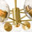 Mid-Century Modern 12 - Light Glass Globe Sputnik Chandelier