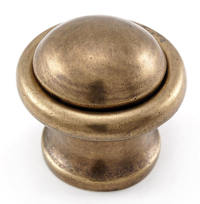 Sanzio Mushroom Knob, Antique Brass
