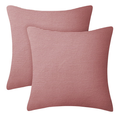 Striped Heavy Crushed Velvet Cushion Cover (Set Of 2) 