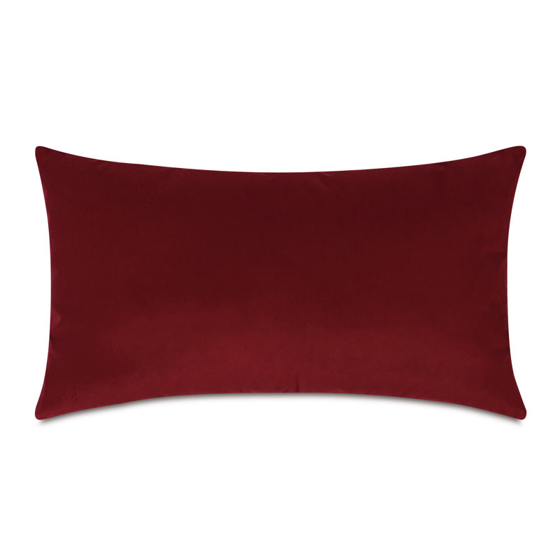 Uma Velvet Lumbar Pillow Cover & Insert, Scarlet