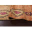 Tapis orange en laine noué à la main de conception unique 5 pi 11 po x 9 pi 9 po marocain