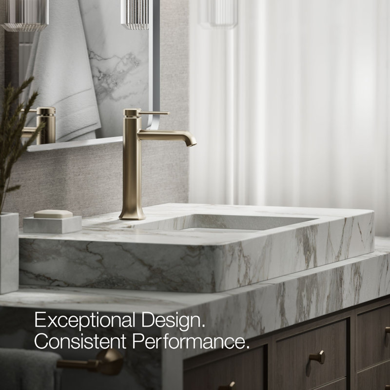Occasion Tall Single-Handle Vessel Sink Bathroom Faucet with Drain Assembly, Vibrant Brushed Bronze, 1.2 GPM 