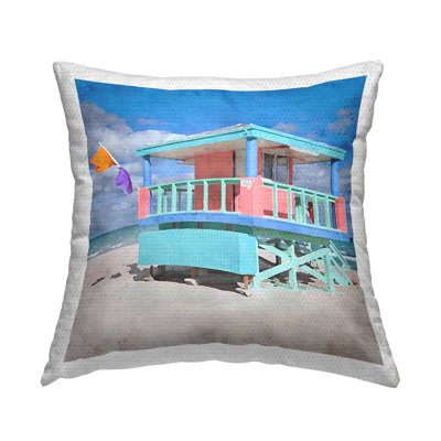 Polyester Throw Square Indoor/Outdoor Pillow Cover & Insert