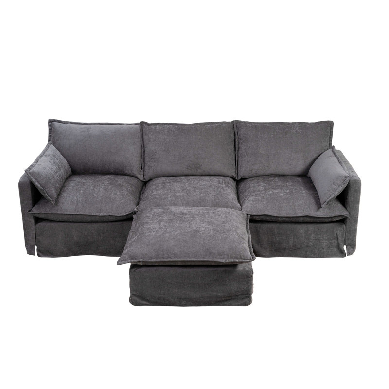 93.31" Modular Sectional Sofa Couch for Living Room, Gray