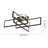 Ashlock 4-Light Modern LED Flush Mount Ceiling Fixture with Remote Control -1740316929-1740317052